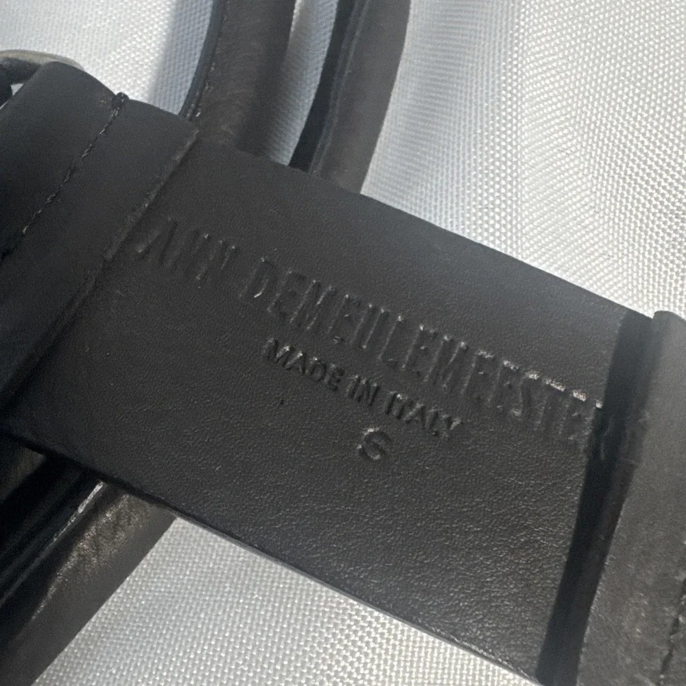 ANN DEMEULEMEESTER Italy 2 Strand LEATHER BELT Sz S